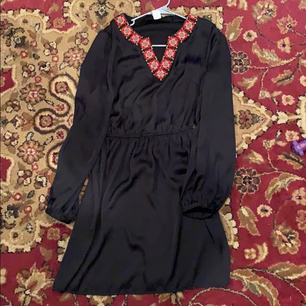 Black knew length dress